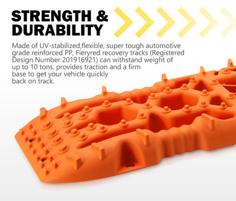 Recovery Tracks Sand Track 10T Vehicle Sand Snow Mud 4WD Orange