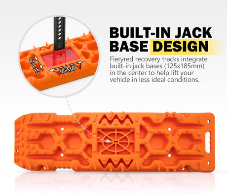 Recovery Tracks Sand Track Orange 10T Vehicle Sand Snow Mud 4WD Pair