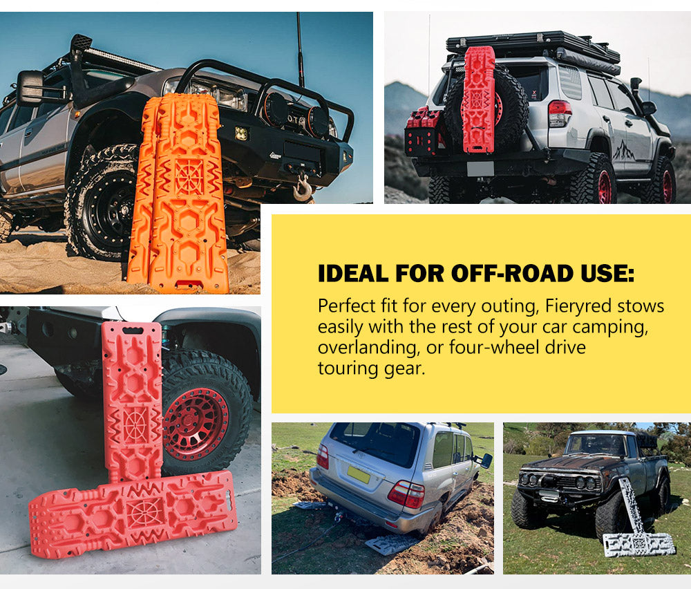 Recovery Tracks Sand Track Orange 10T Vehicle Sand Snow Mud 4WD Pair