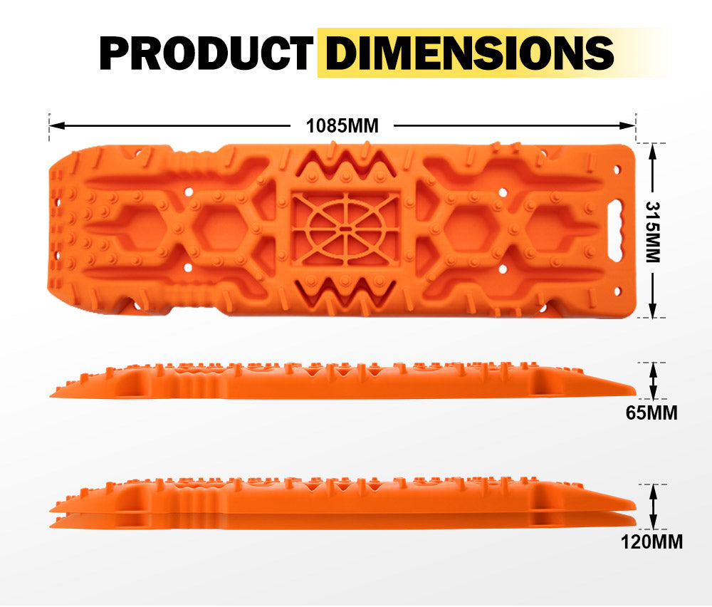 Recovery Tracks Sand Track 10T Vehicle Sand Snow Mud 4WD Orange