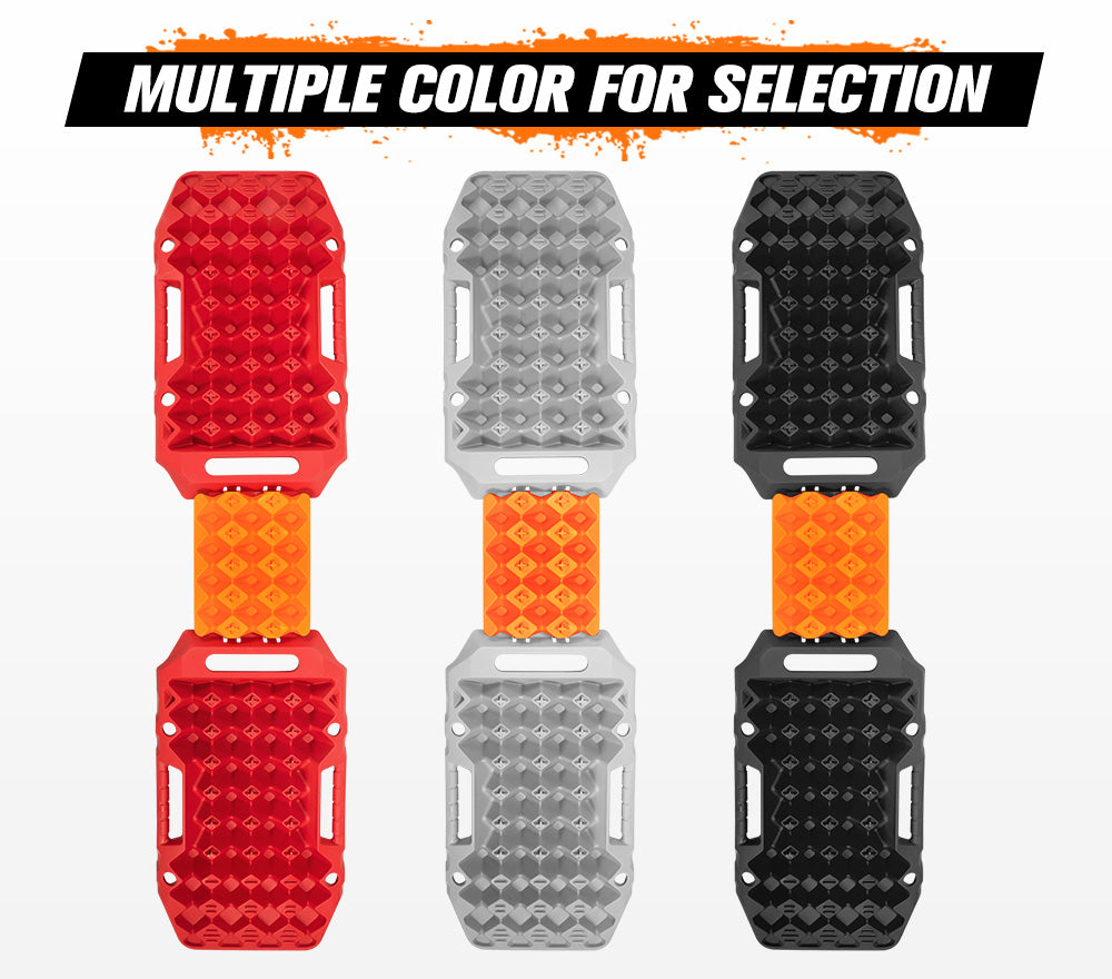 BUNKER INDUST Pair Recovery Tracks Sand Track 15T 4WD Car Accessories 4x4 Grey