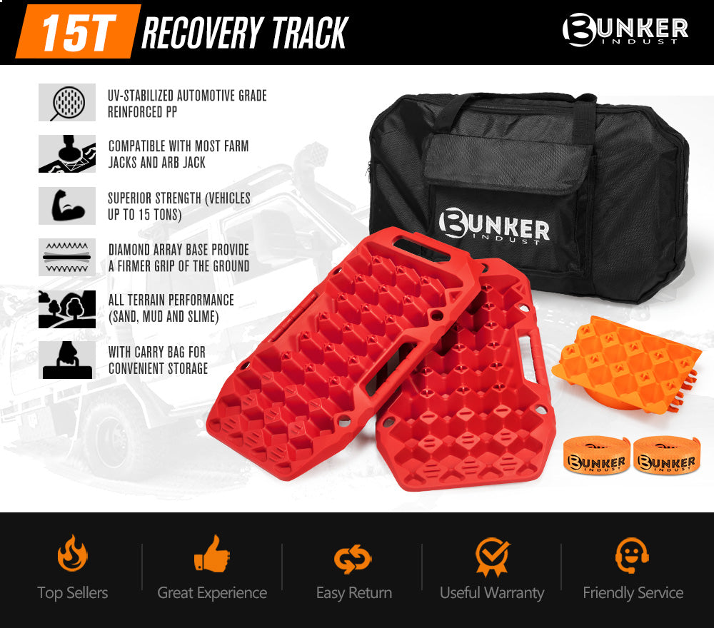 Bunker Indust Recovery Tracks Board MINI-PRO 15T Sand Tracks Mud 4WD Car Accessories 4x4