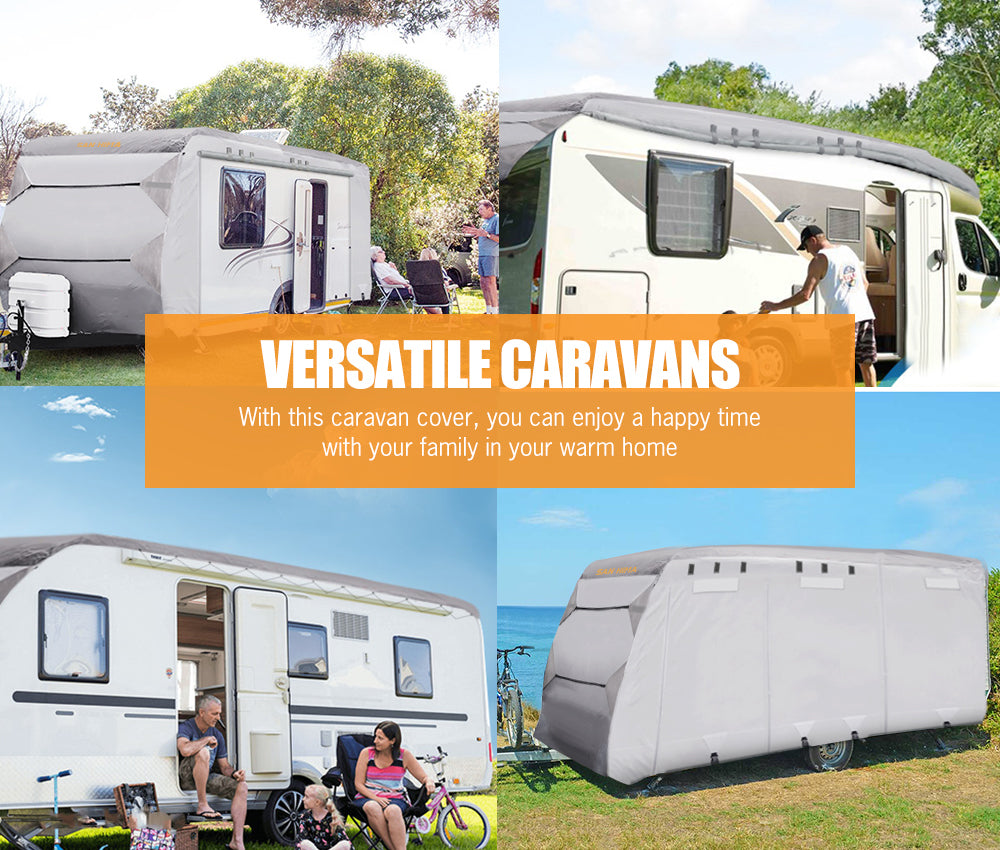 SAN HIMA 18-20ft Caravan Cover Heavy Duty Campervan 4 Layer UV Carry bag Covers