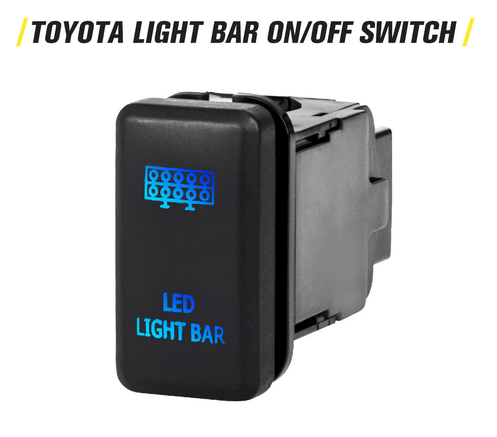 LIGHTFOX Wiring Loom Harness 40A Switch Relay Kit 12V Toyota LED Light Bar Push Switch