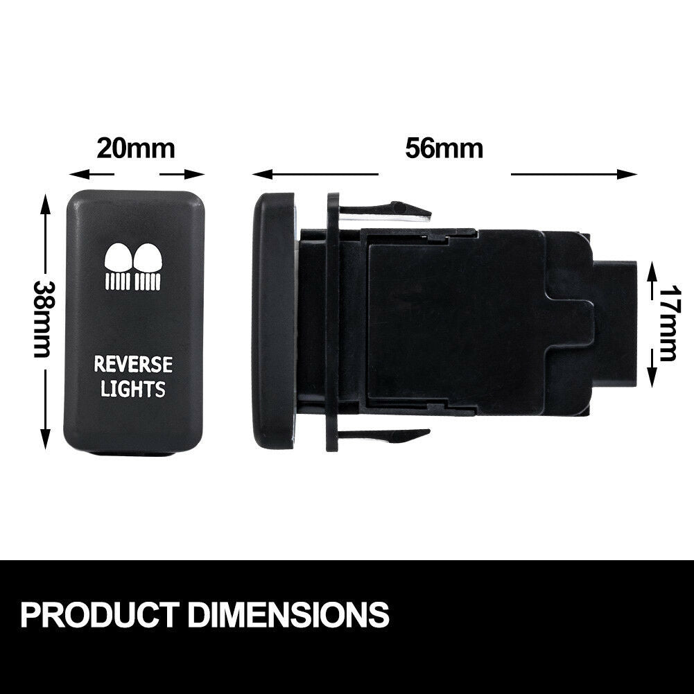 LIGHTFOX Reverse Light Push Rocker Switch for TOYOTA Hilux Landcruiser OEM