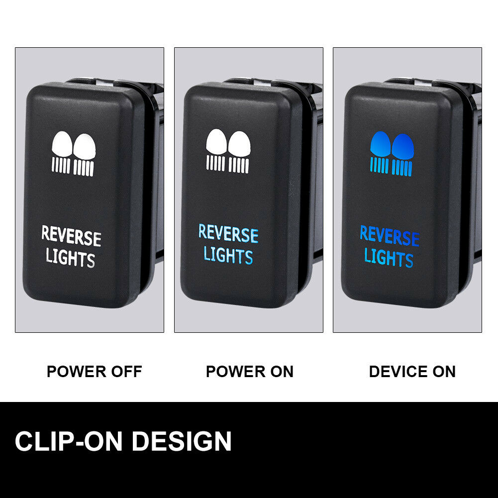 LIGHTFOX Reverse Light Push Rocker Switch for TOYOTA Hilux Landcruiser OEM