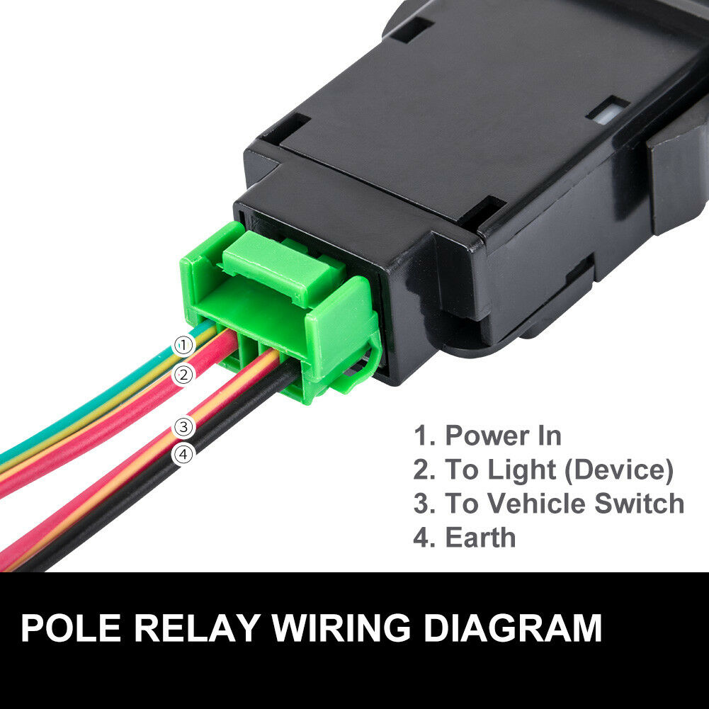 LIGHTFOX Reverse Light Push Rocker Switch for TOYOTA Hilux Landcruiser OEM