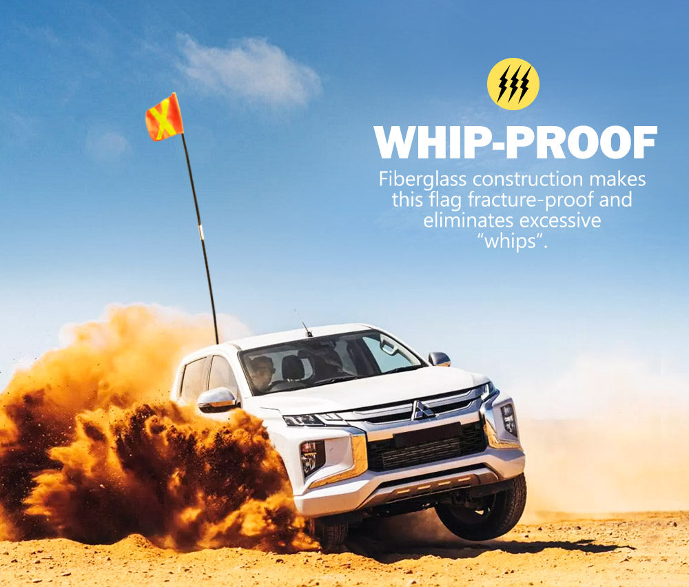 SAN HIMA 3x1M Recovery Sand Flag Safety Flag Simpson Desert Quick Connector Base