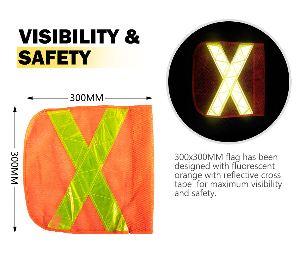 SAN HIMA 3x1M Recovery Sand Flag Safety Flag Simpson Desert Quick Connector Base