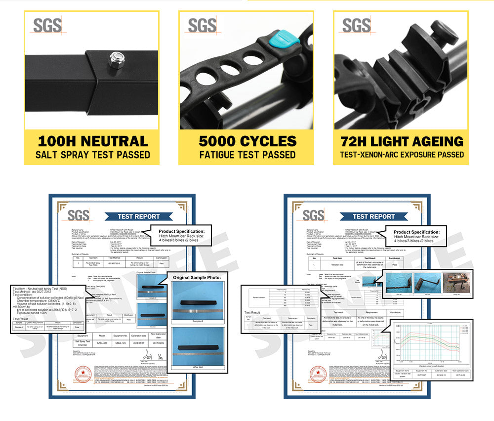 Foldable 4 Bicycle Carrier Bike Car Rear Rack 2" TowBar Hitch Mount