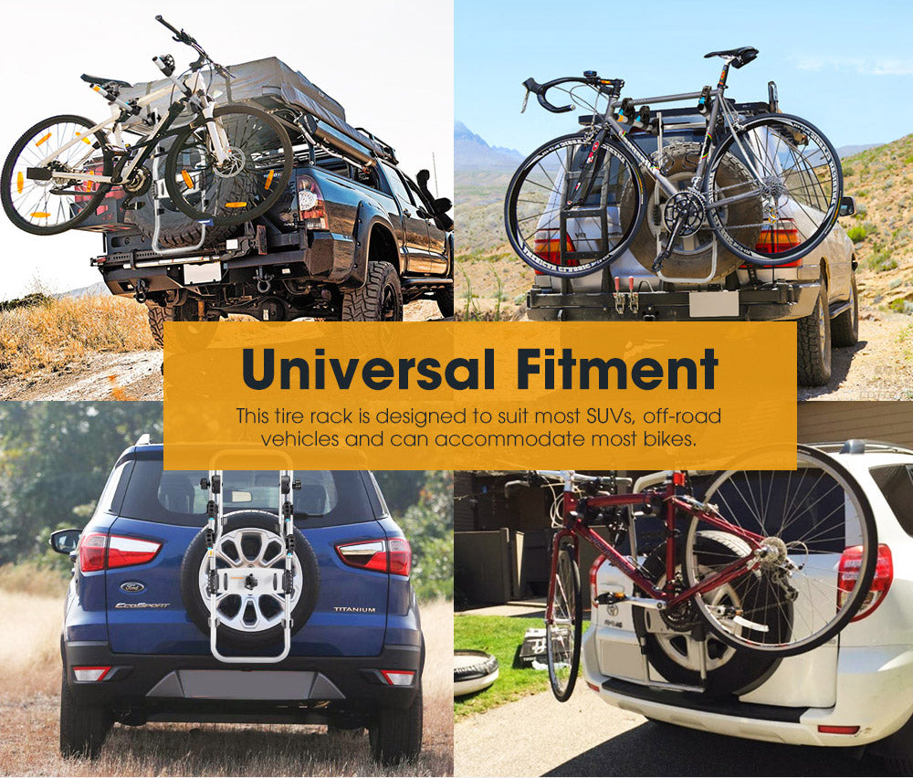 SAN HIMA 2 Bicycle Bike Carrier Spare Tire Rack Foldable