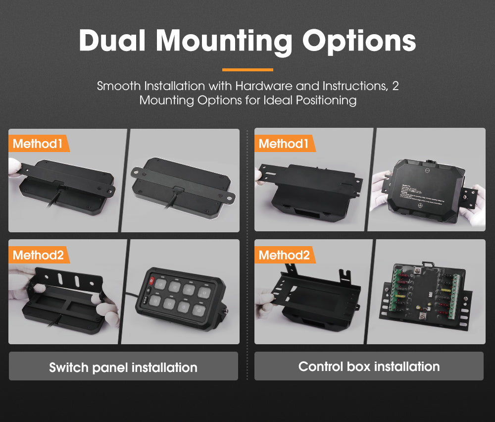 San Hima 12 Gang Bluetooth Switch Panel 12V/24V ON-OFF LED Control For Car Boat