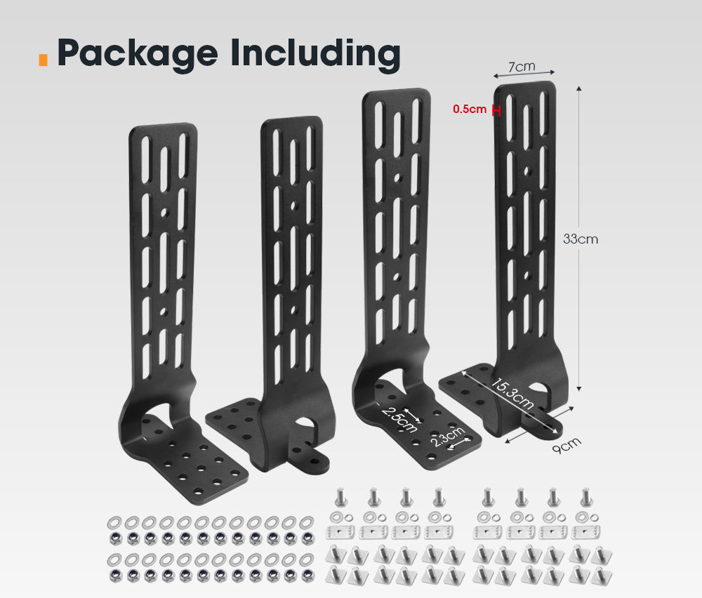 San Hima 4X Long Awning "L" Bracket For 180 & 270 Awnings Powder Coated Steel