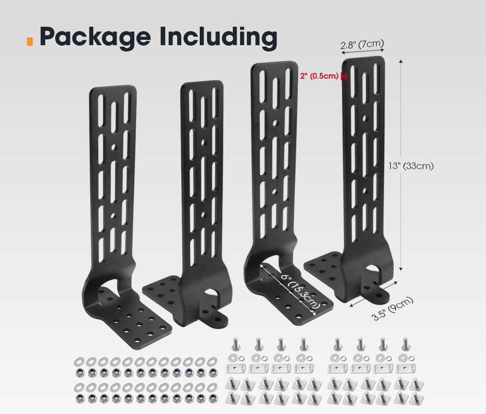 San Hima 4X Long Awning "L" Bracket For 180 & 270 Awnings Powder Coated Steel