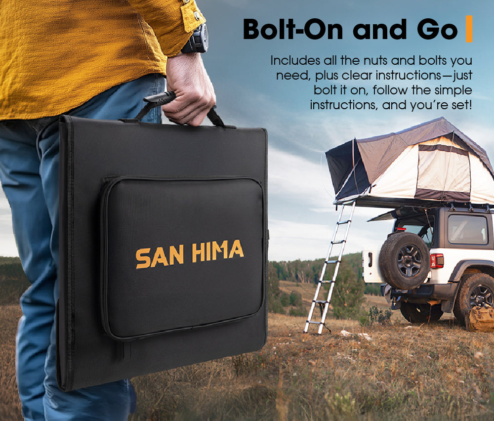 San Hima 12V 260W Folding Solar Blanket Flexible Blanket Kit Camping Charging