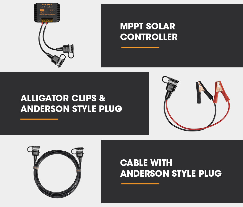 San Hima 12V 360W Folding Solar Blanket Flexible Blanket Kit Camping Charging