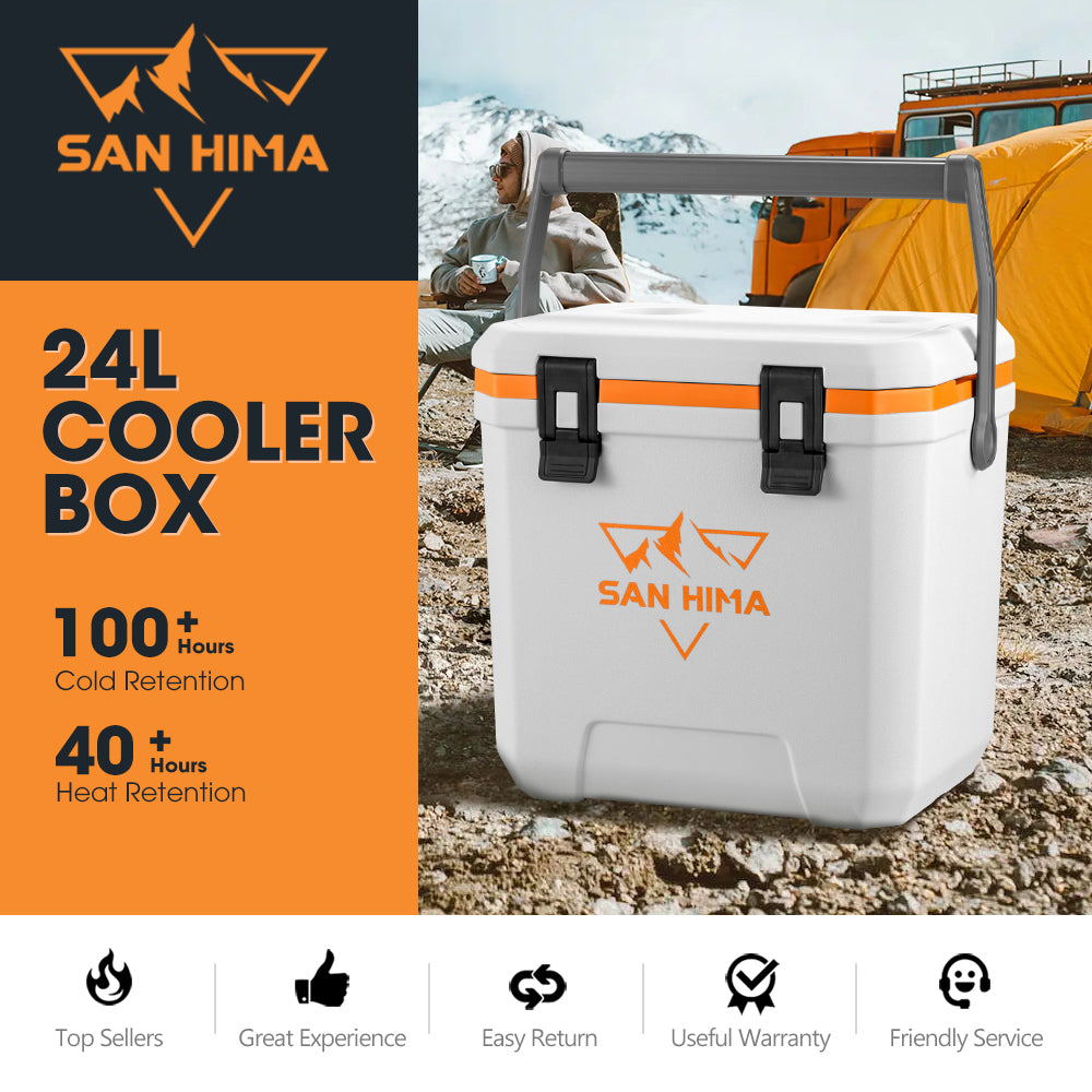 San Hima 24L Cooler Ice Box Portable For Camping BBQ Picnic Heat Retention