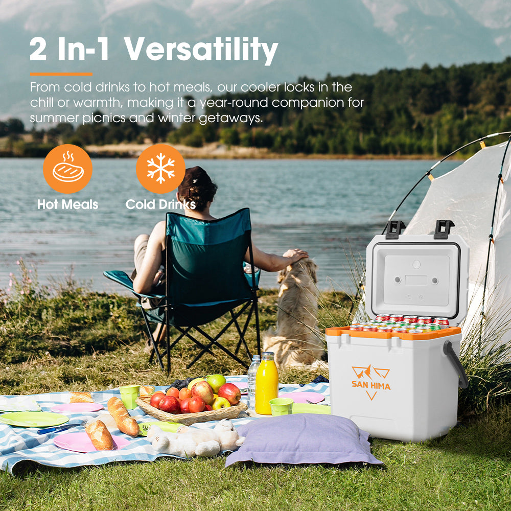 San Hima 24L Cooler Ice Box Portable For Camping BBQ Picnic Heat Retention