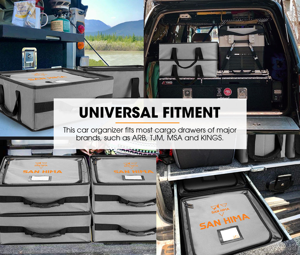 SAN HIMA 3x Tough Canvas Bag Camping Storage Bag Weather Resistant 4WD