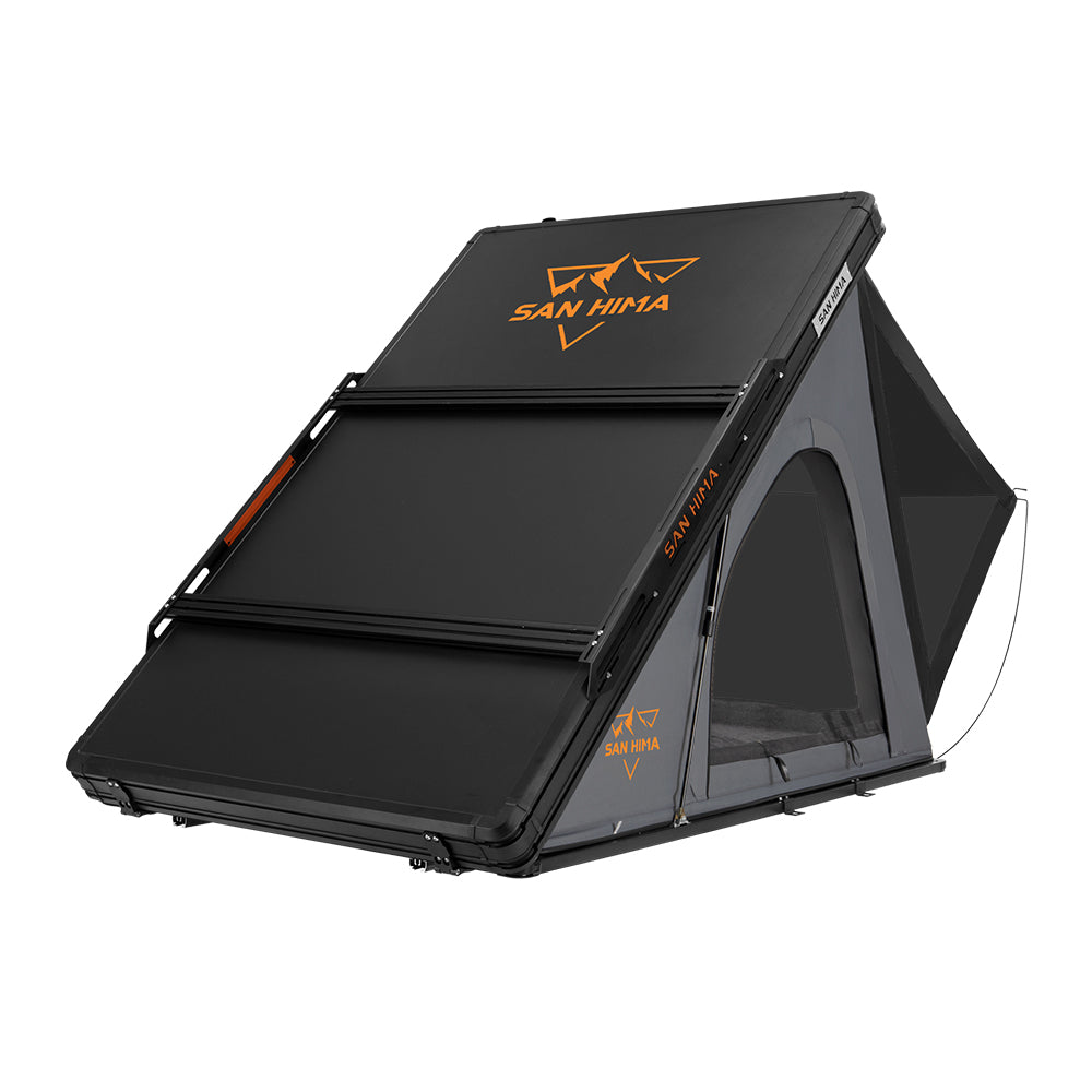 San Hima Kalbarri Lite Rooftop Tent Hardshell With Ladder & Rack Grey Camping