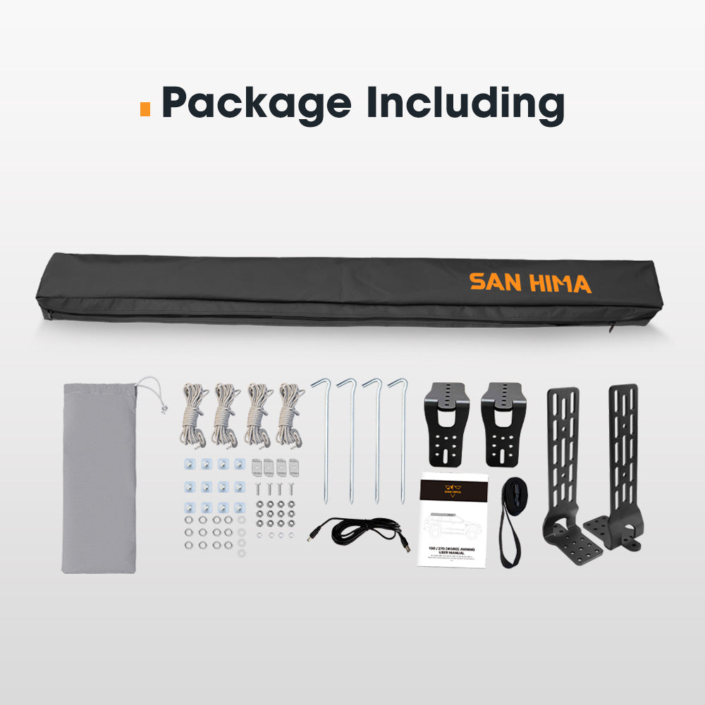 San Hima 270 Degree Free-Standing Awning 600D Double-Ripstop Oxford UPF50+ 4X4