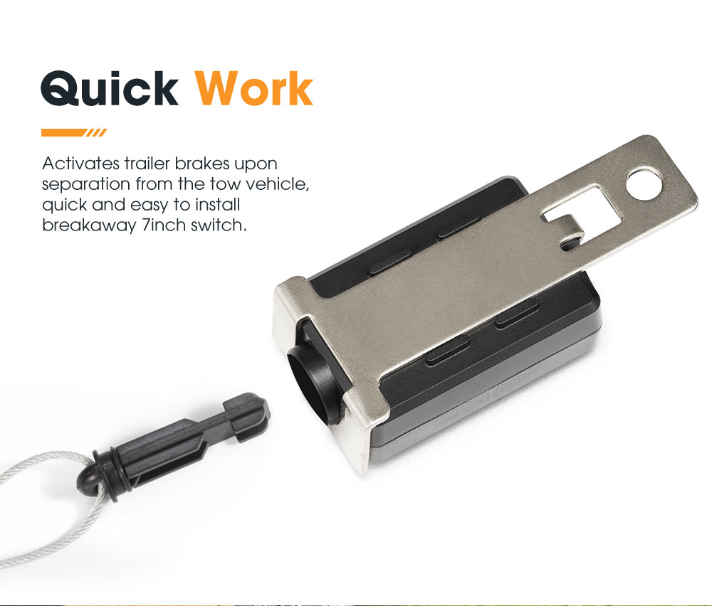 San Hima 12V Break Away System with Battery & Switch Trailer Electric Breakaway