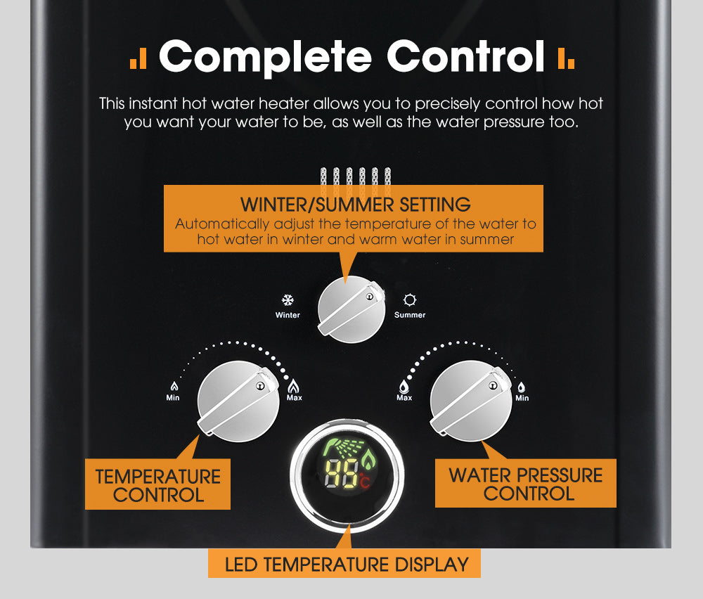 SAN HIMA Portable Gas Hot Water Heater System 8L Caravan Outdoor Camping Shower