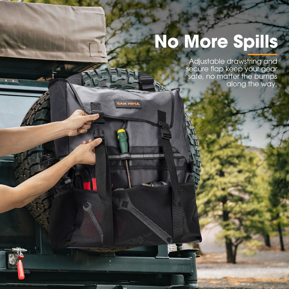 San Hima 100L Spare Wheel Bin & Accessory Bag Recovery Storage Bag 4x4 4WD