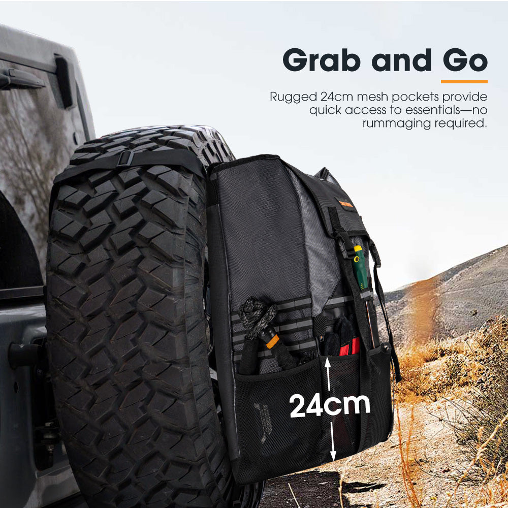 San Hima 100L Spare Wheel Bin & Accessory Bag Recovery Storage Bag 4x4 4WD
