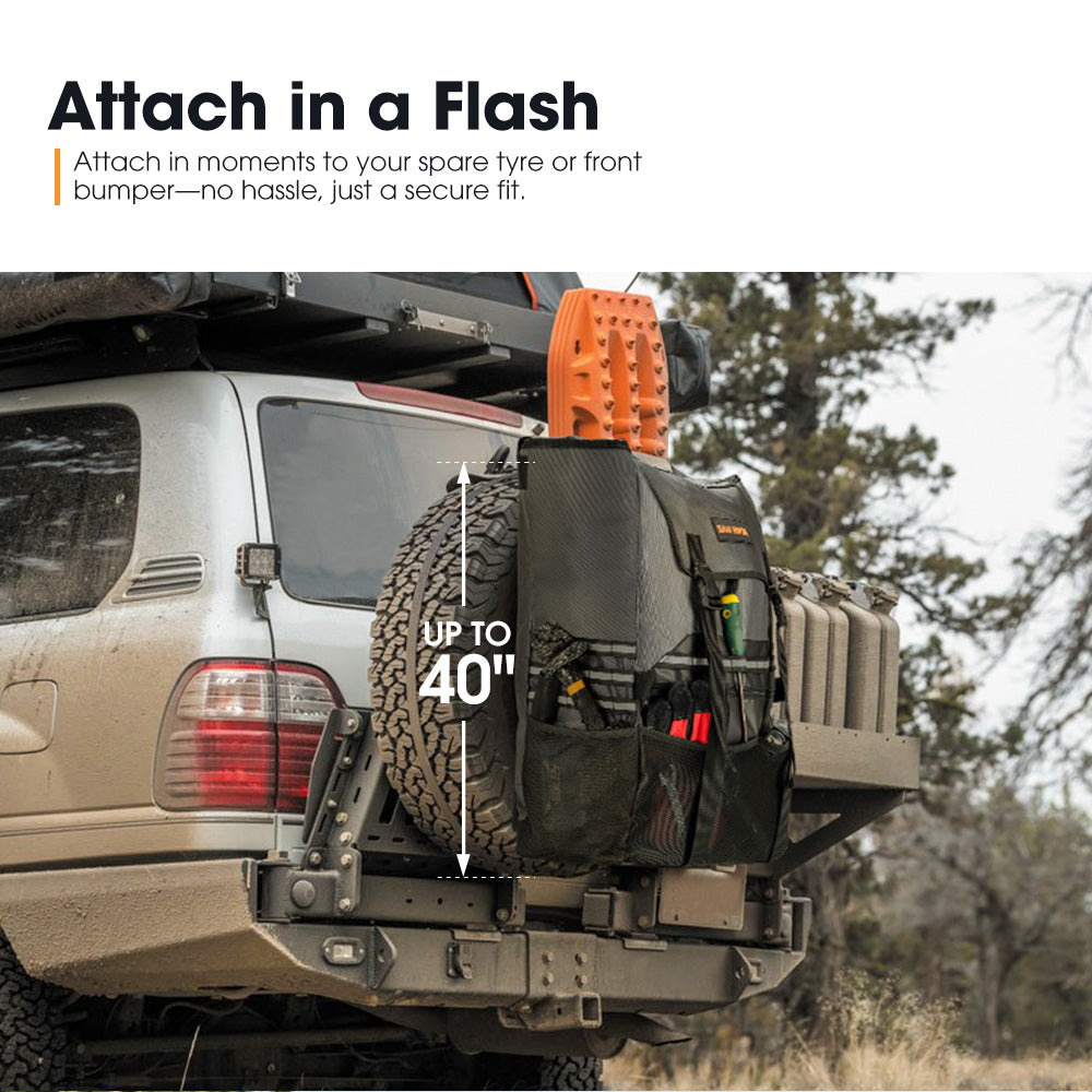 San Hima 100L Spare Wheel Bin & Accessory Bag Recovery Storage Bag 4x4 4WD