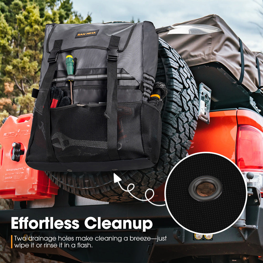 San Hima 100L Spare Wheel Bin & Accessory Bag Recovery Storage Bag 4x4 4WD