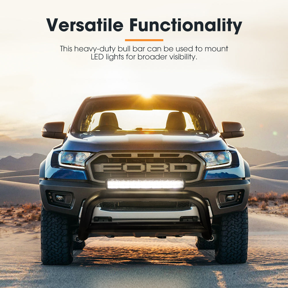 SAN HIMA Steel Nudge Bar for Ford Ranger 2012-2018 + Light Bar