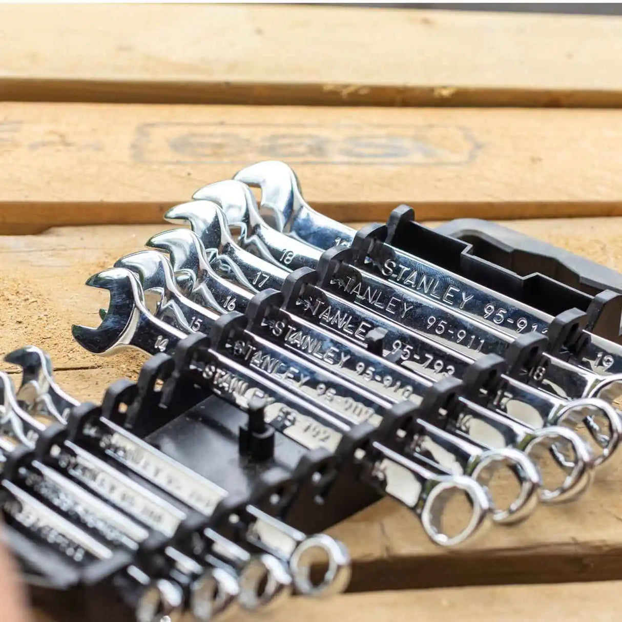 Stanley 12 Piece Metric ROE Spanner Set with Plastic Holder