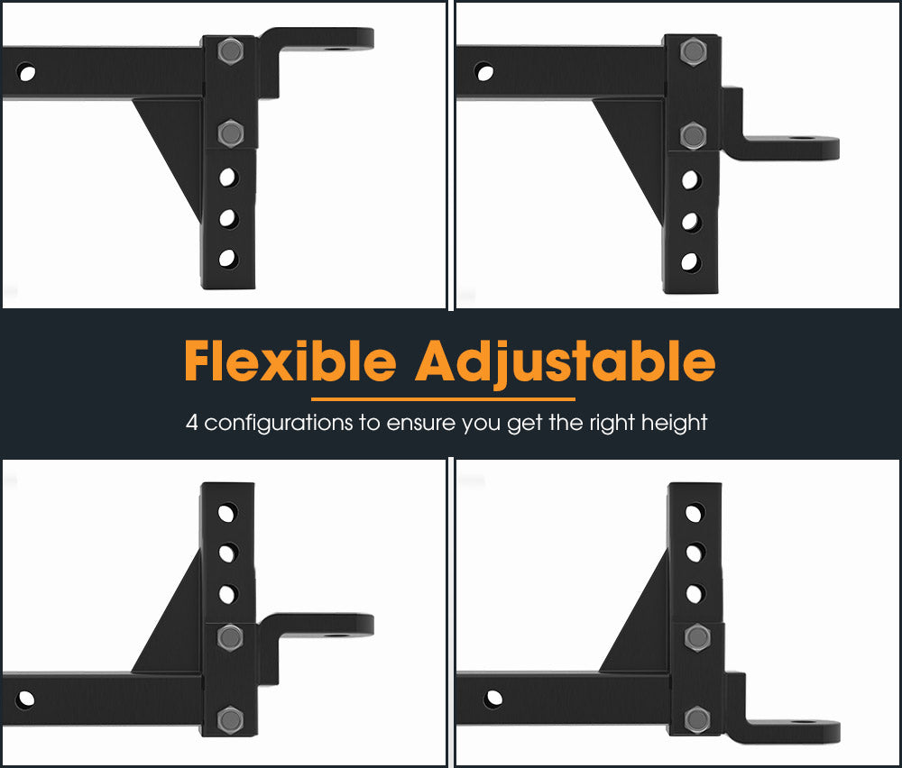 SAN HIMA Adjustable Towbar Tow Bar Ball Mount 2" Hitch Towing Trailer 4WD Car 6000lbs