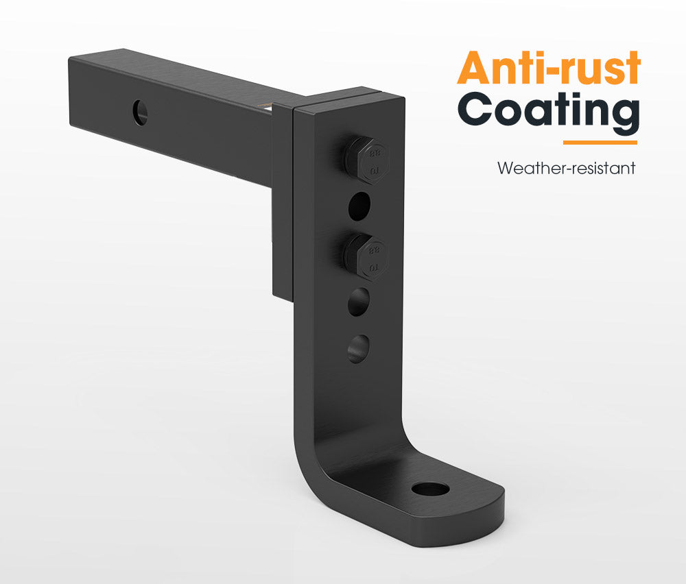 SAN HIMA Adjustable Towbar Ball Mount 2" Hitch Towing Trailer Camper Bike Rack 4WD