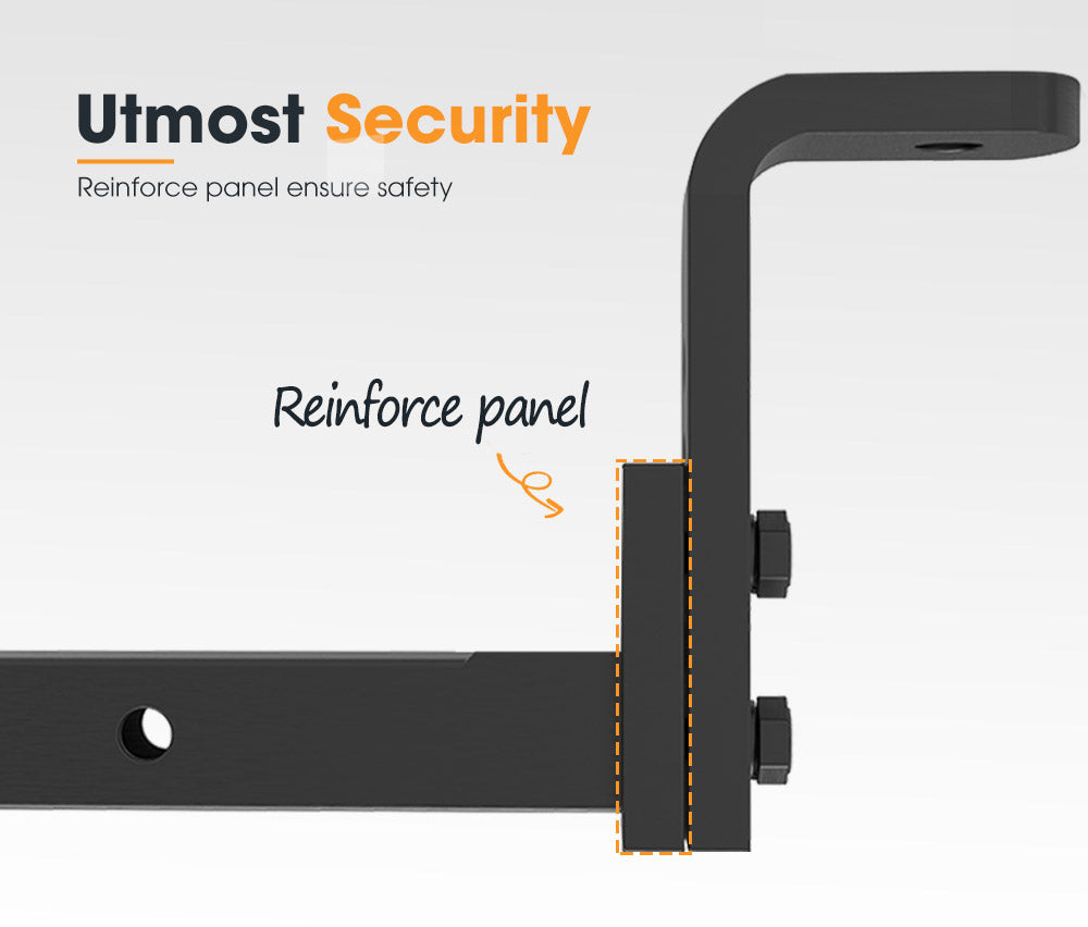 SAN HIMA Adjustable Towbar Ball Mount 2" Hitch Towing Trailer Camper Bike Rack 4WD