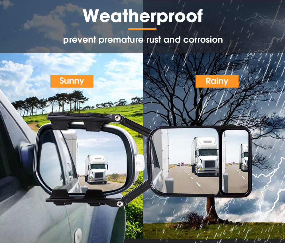 SAN HIMA 2x Towing Mirrors Clip Universal Multi Trailer Caravan Car Truck Vehicle 4WD Pair