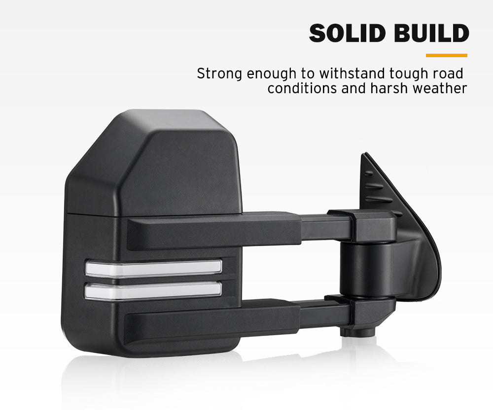 SAN HIMA Extendable Towing Mirrors for Toyota Hilux 2015-ON