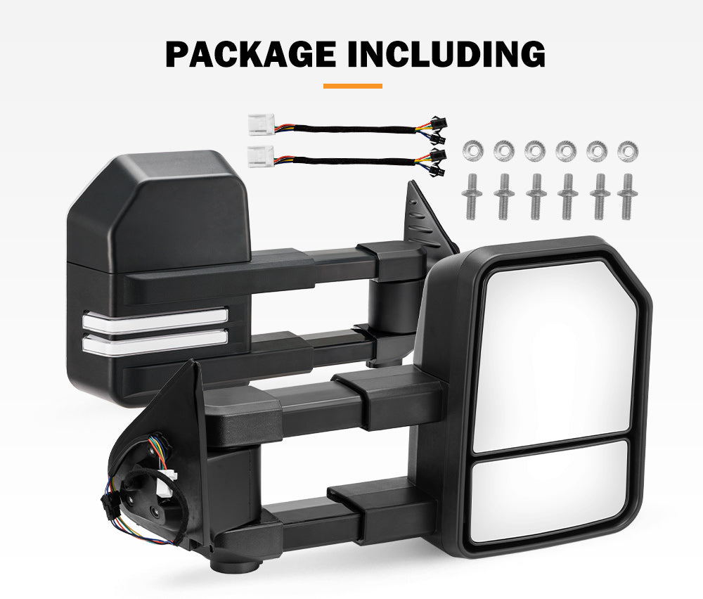SAN HIMA Extendable Towing Mirrors for Toyota Hilux 2015-ON