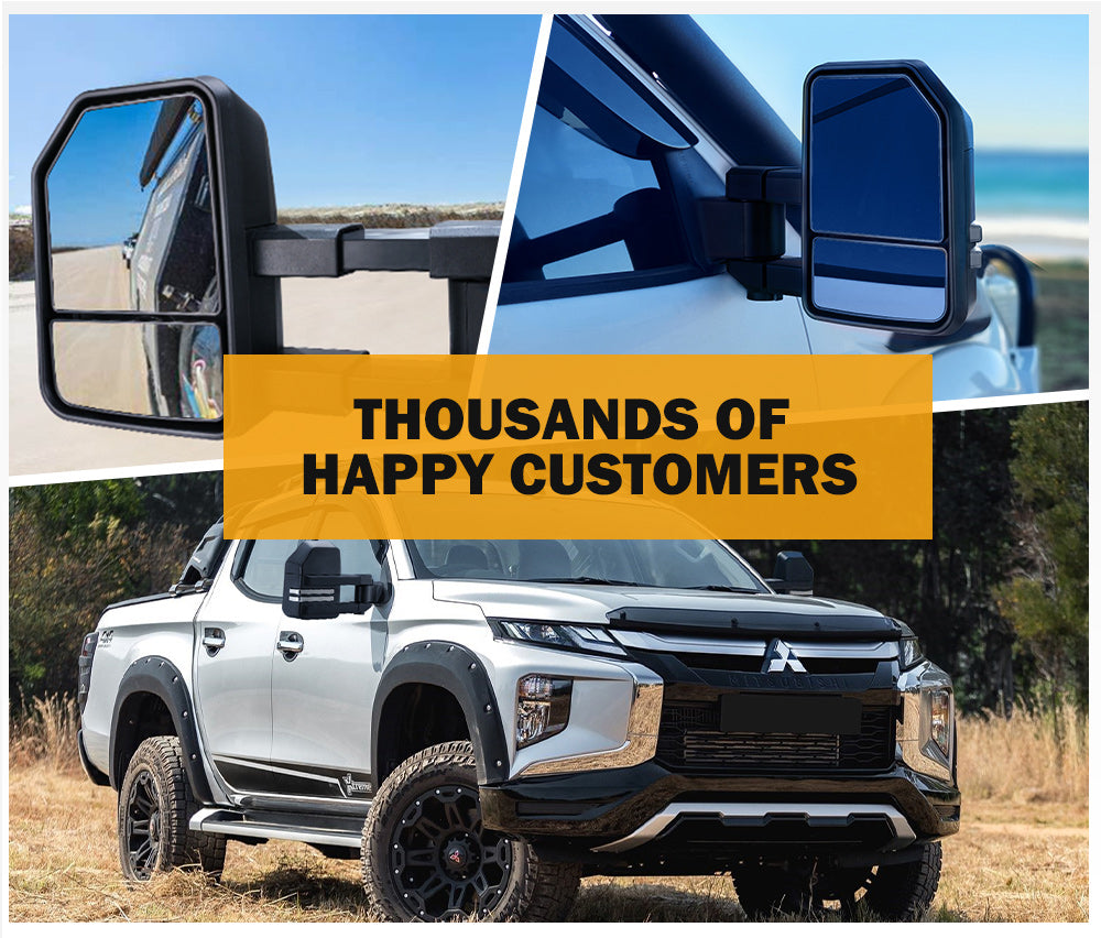 SAN HIMA Extendable Towing Mirrors for Mitsubishi Triton MQ/MR 2015 - ON