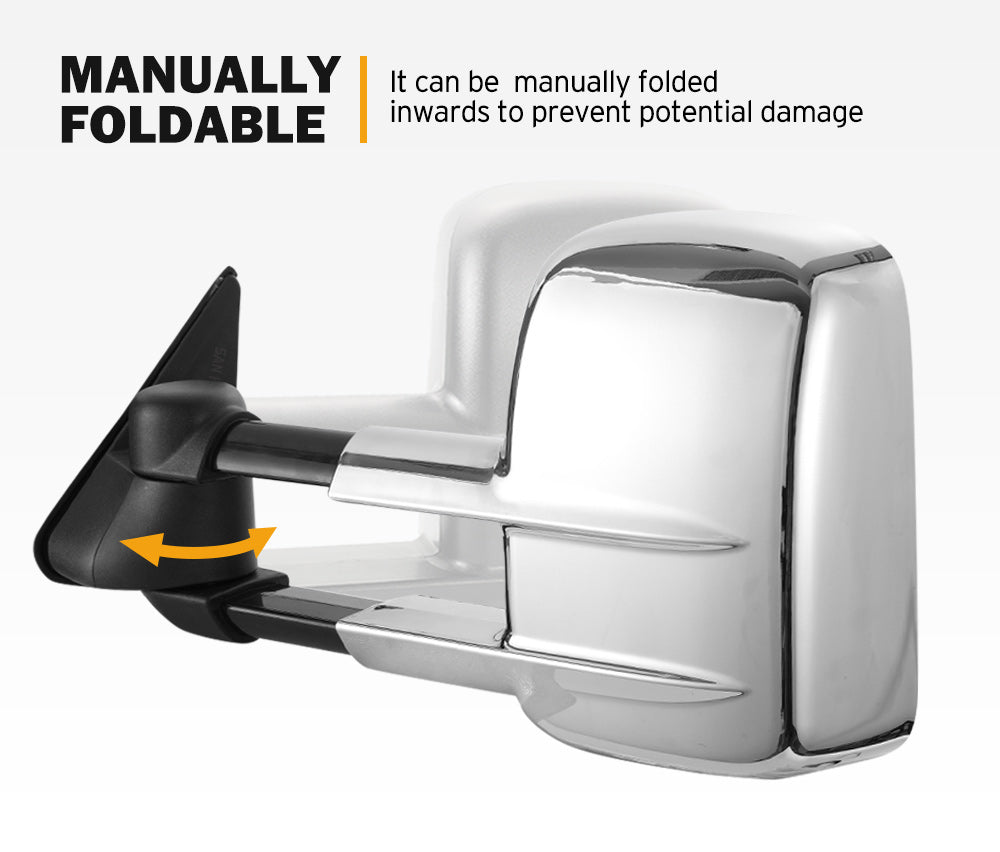 SAN HIMA Pair Towing Mirrors for Nissan Patrol GU Y61 Cab Chassis 1997-2016