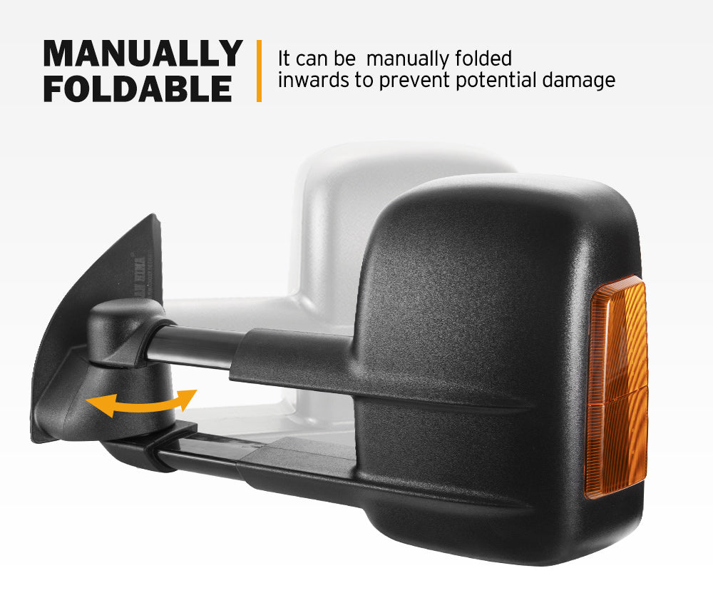 SAN HIMA Pair Towing Mirrors for Ford Ranger MK PX PX2 PX3 XL XLT XLS Wildtrak 2012-MY2021
