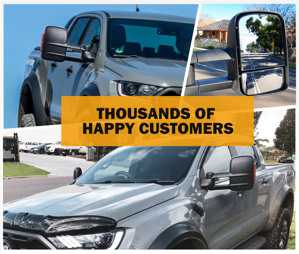 SAN HIMA Pair Towing Mirrors for Ford Ranger MK PX PX2 PX3 XL XLT XLS Wildtrak 2012-MY2021