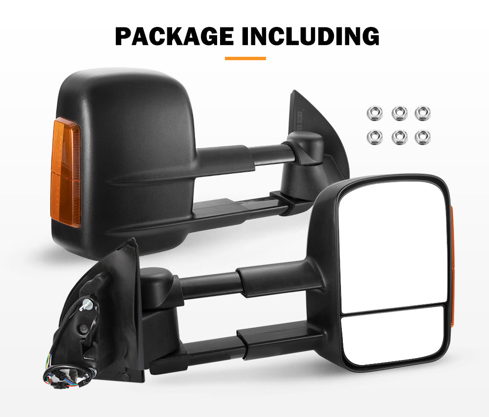 SAN HIMA Pair Towing Mirrors for Ford Ranger MK PX PX2 PX3 XL XLT XLS Wildtrak 2012-MY2021