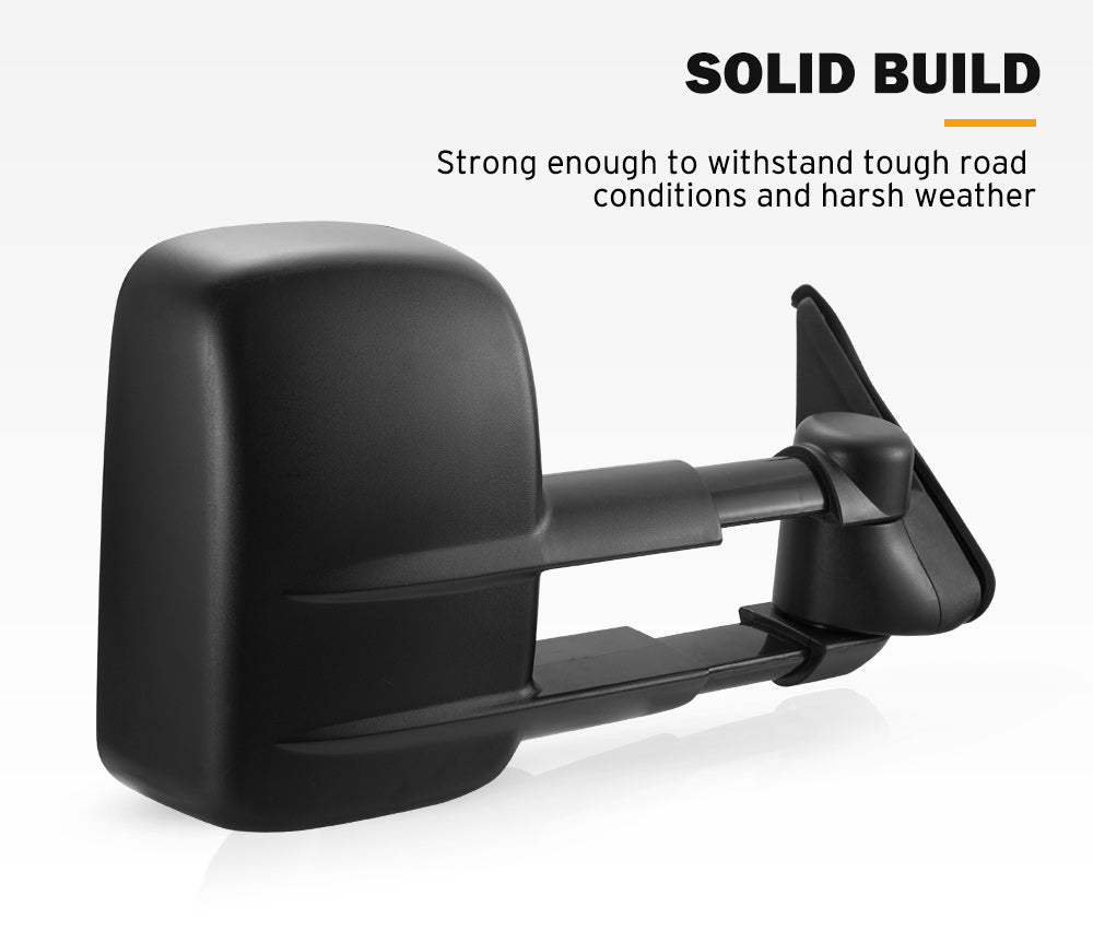 SAN HIMA Pair Towing Mirrors fit Nissan Patrol GU Y61 1997- 2016 Black