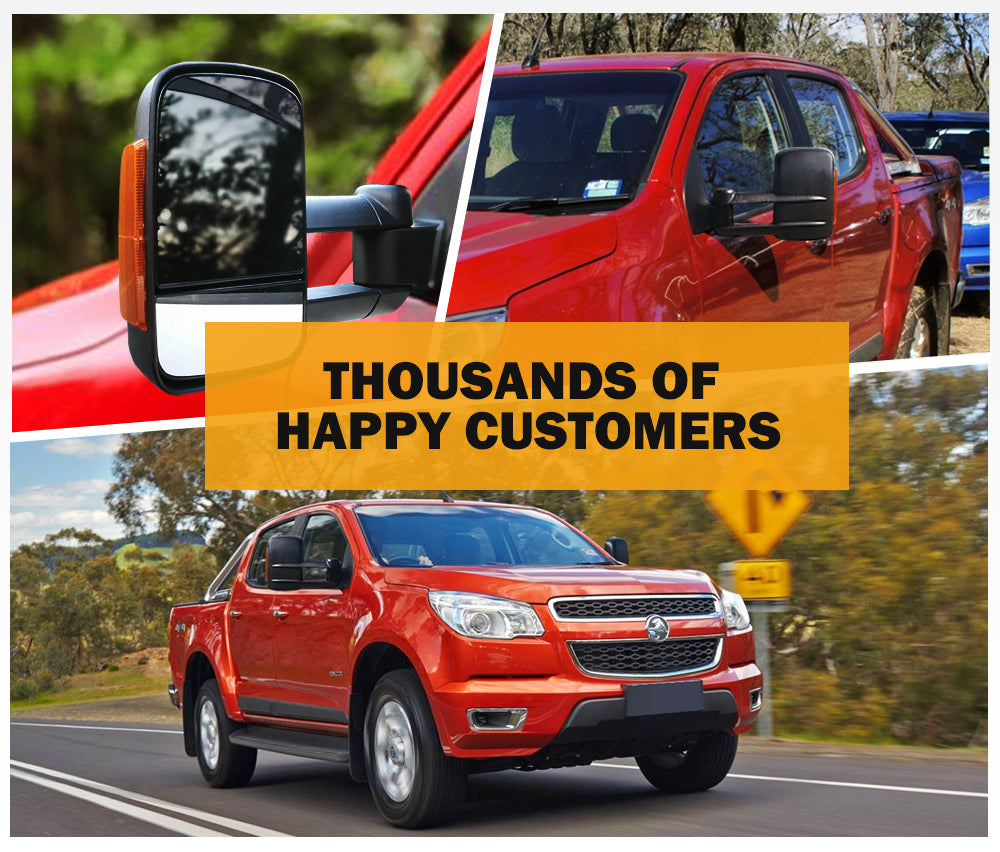 SAN HIMA Pair Extendable Towing Mirrors for Holden Colorado RG MY2013-MY2020