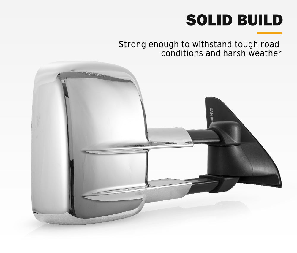 SAN HIMA Pair Extendable Towing Mirrors for Toyota Prado 120 Series 2002-2009