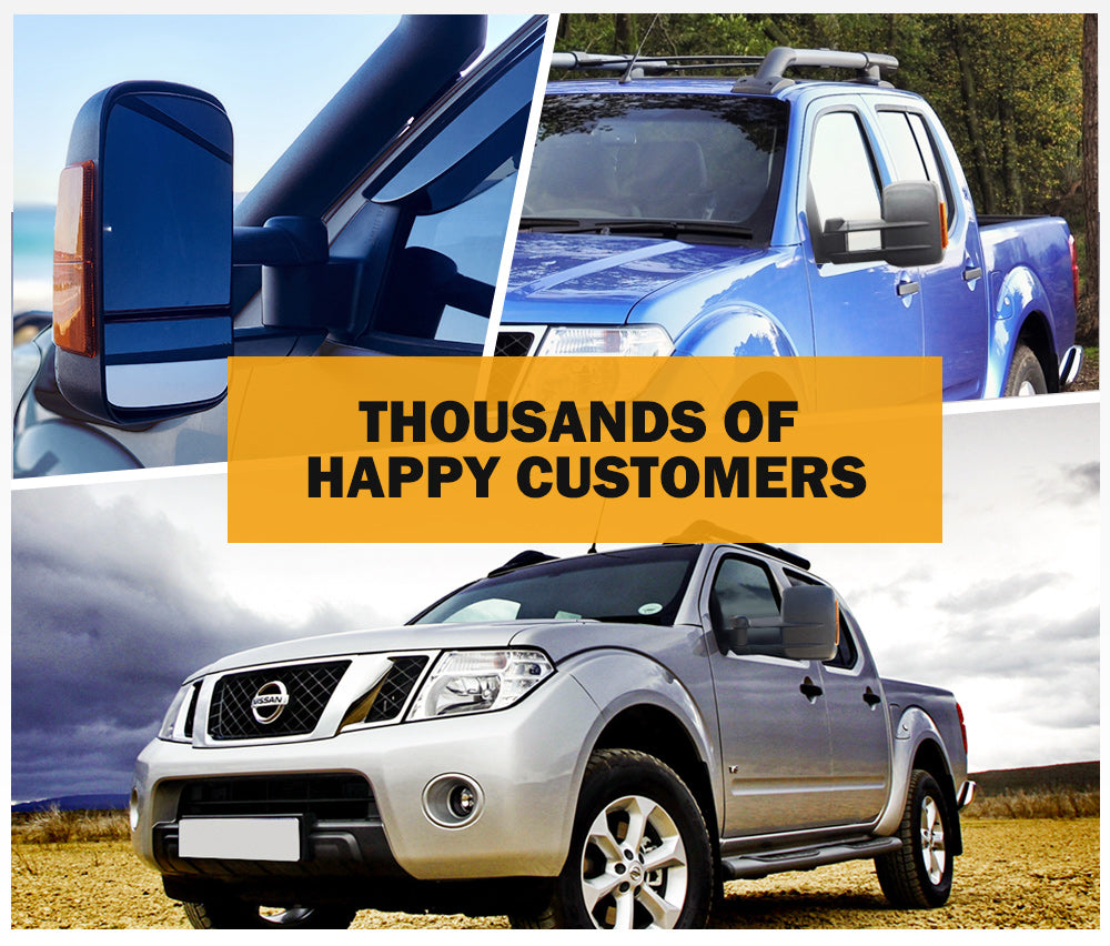 SAN HIMA Pair Towing Mirrors for Nissan Navara D40 2005-2015 Indicator