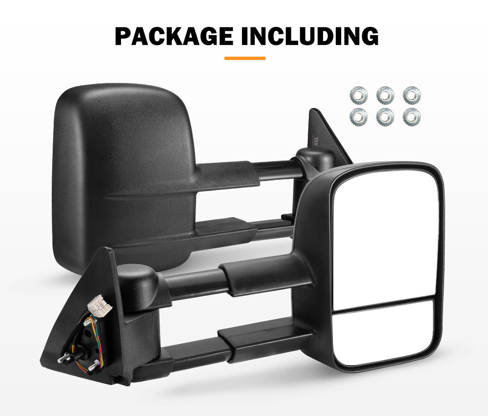 SAN HIMA Pair Extendable Towing Mirrors For Toyota Landcruiser 100 1998-2007