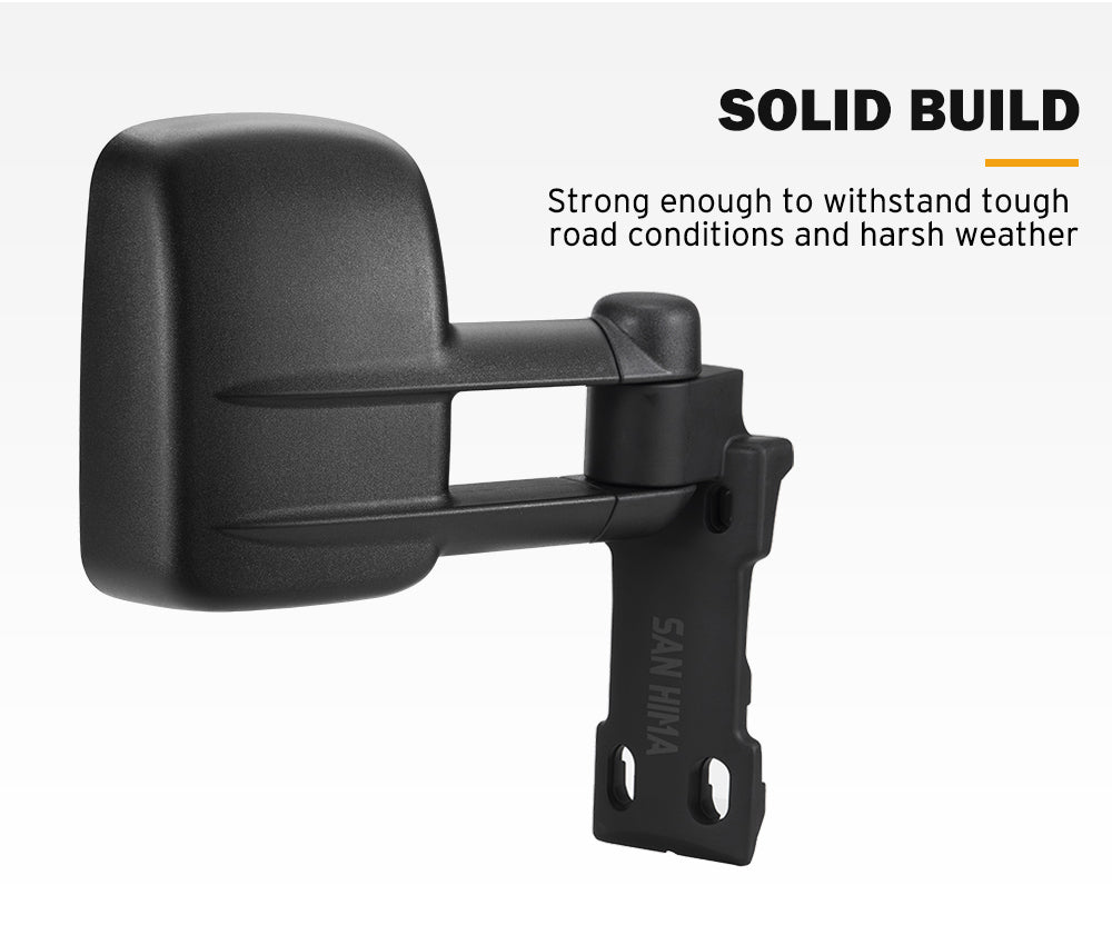 SAN HIMA Pair Extendable Towing Mirrors For Toyota Land Cruiser 70-79 Series 1984-2019